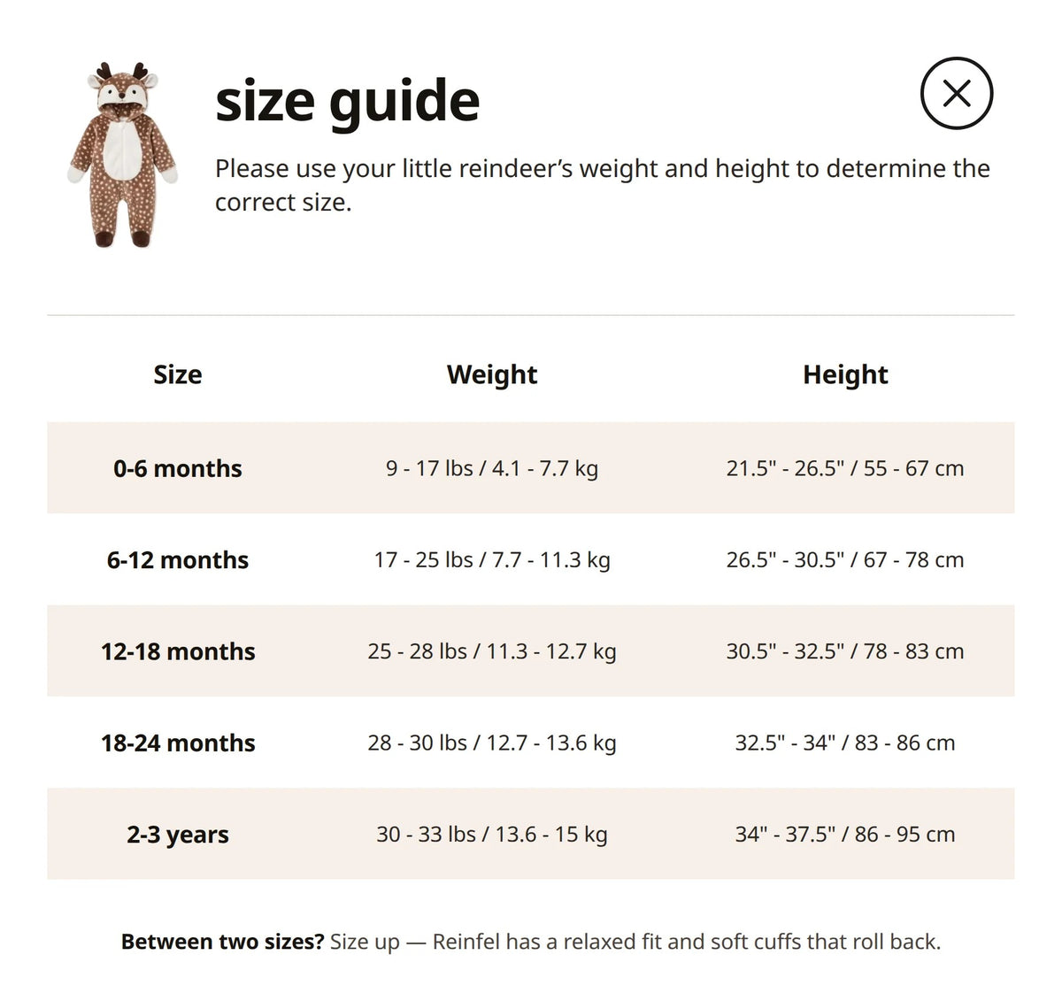 Baby Winteroverall Rentier – Kuscheliger Plüsch-Overall mit Kapuze